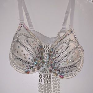 Pearl & jewel beaded bralette